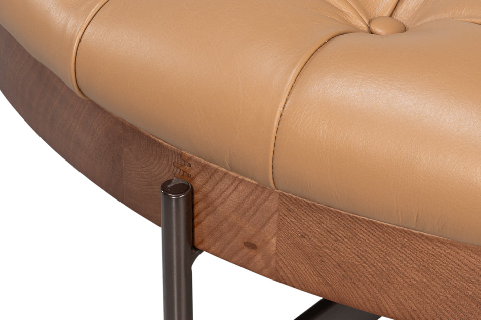 Corbet Cocktail Ottoman, Caramel Brown by Sarreid Ltd - view 6