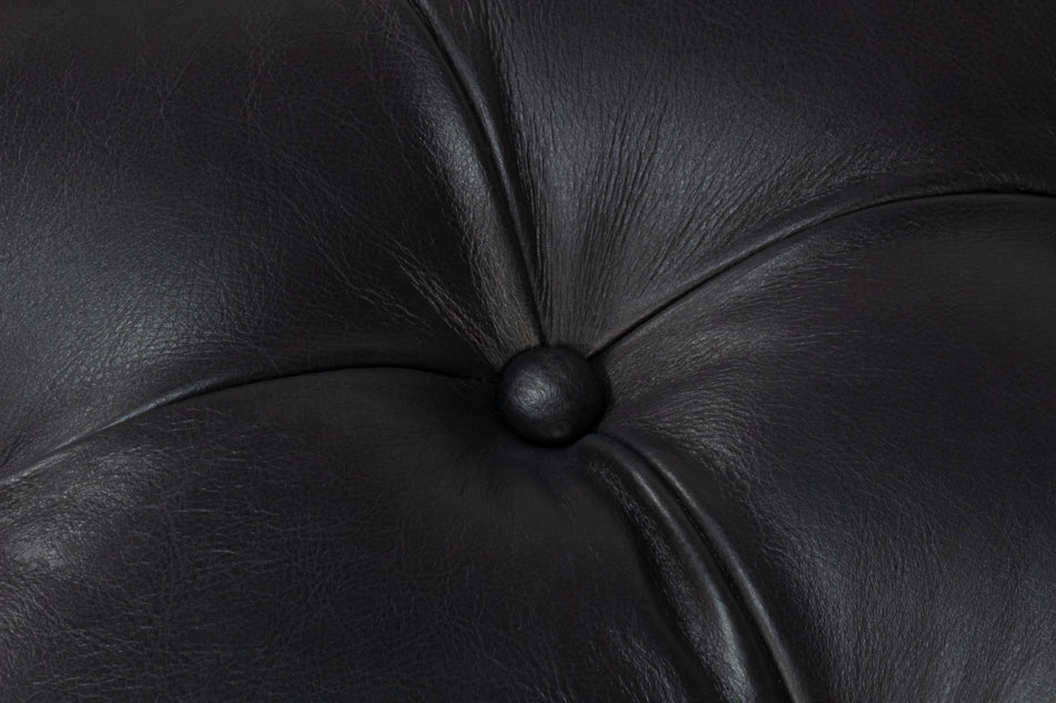 Corbet Cocktail Ottoman Onyx Black Lthr by Sarreid Ltd - view 12