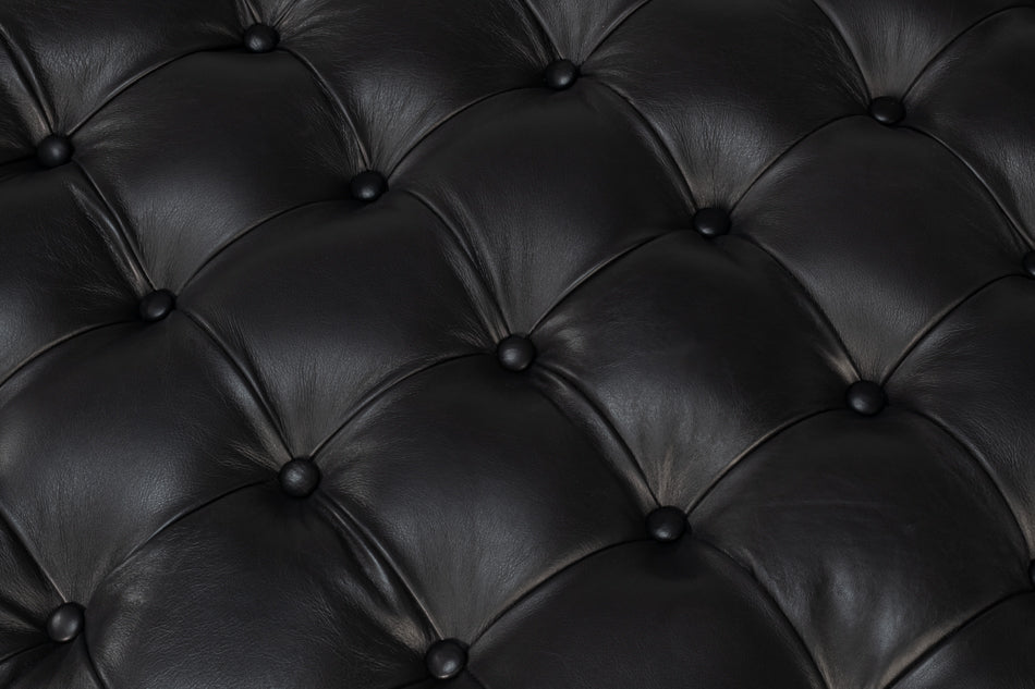 Corbet Cocktail Ottoman Onyx Black Lthr by Sarreid Ltd - view 5
