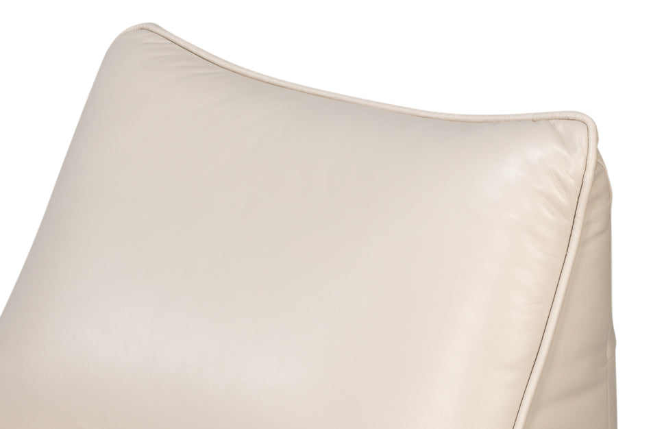 Kennett Swivel Chair,Crystal White Leath by Sarreid Ltd - view 9