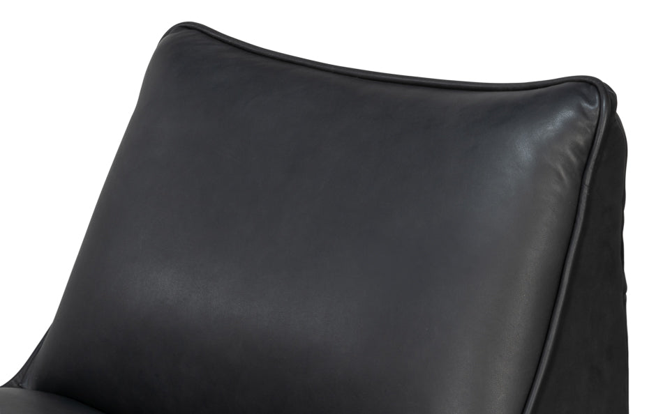 Kennett Swivel Chair,Santoni Black by Sarreid Ltd - view 9