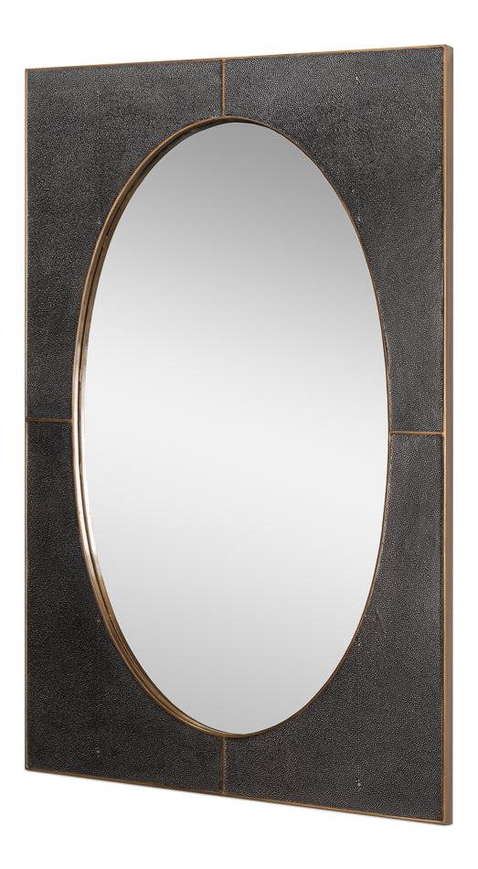 Francis Mirror,Shagreen,Antique Grey by Sarreid Ltd - view 2