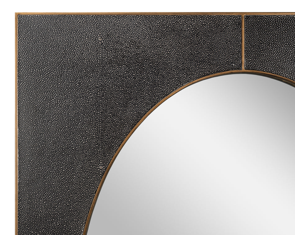 Francis Mirror,Shagreen,Antique Grey by Sarreid Ltd - view 3