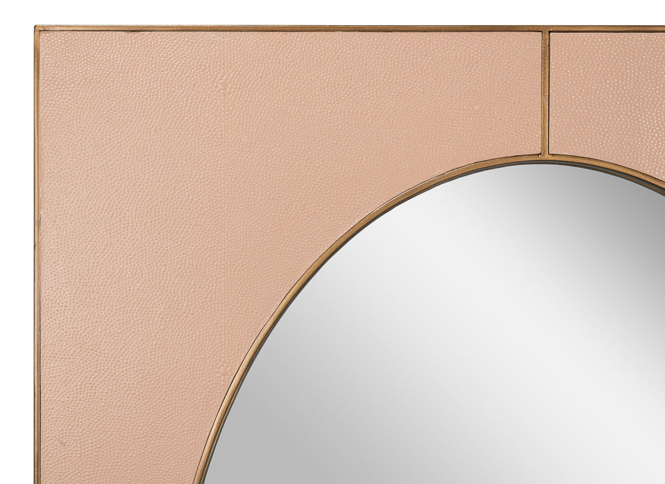 Francis Mirror,Shagreen,Antique Mushroom by Sarreid Ltd - view 3