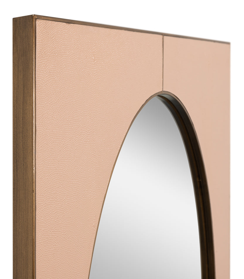 Francis Mirror,Shagreen,Antique Mushroom by Sarreid Ltd - view 4