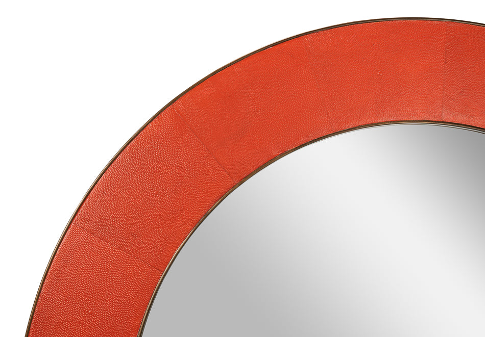 Judith Mirror,Shagreen,Orangeade by Sarreid Ltd - view 3