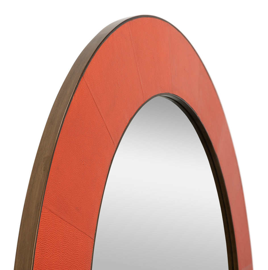 Judith Mirror,Shagreen,Orangeade by Sarreid Ltd - view 4