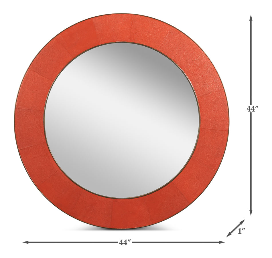 Judith Mirror,Shagreen,Orangeade by Sarreid Ltd - view 7