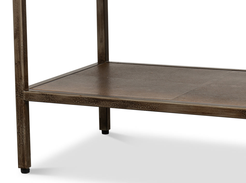 Cullum Shagreen Console, Tawny Brown by Sarreid Ltd - view 10