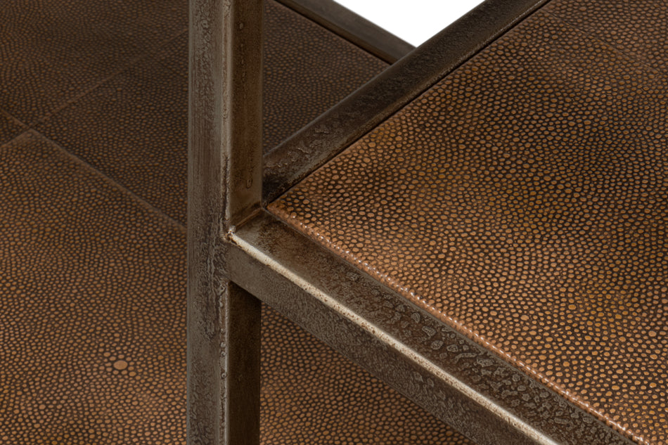 Cullum Shagreen Console, Tawny Brown by Sarreid Ltd - view 12