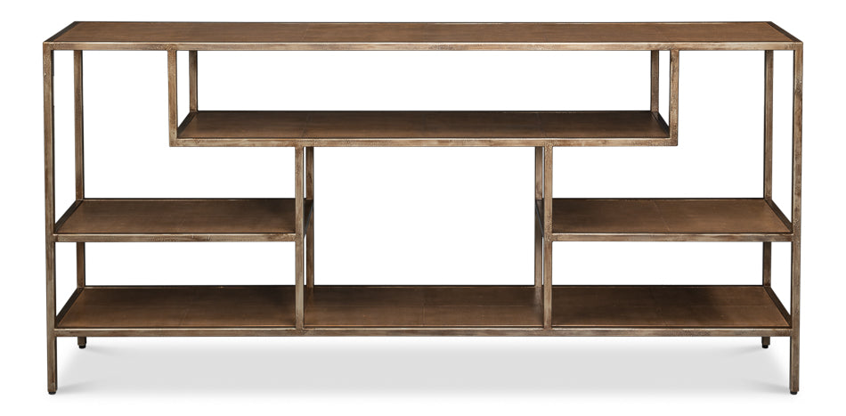Cullum Shagreen Console, Tawny Brown by Sarreid Ltd - view 2