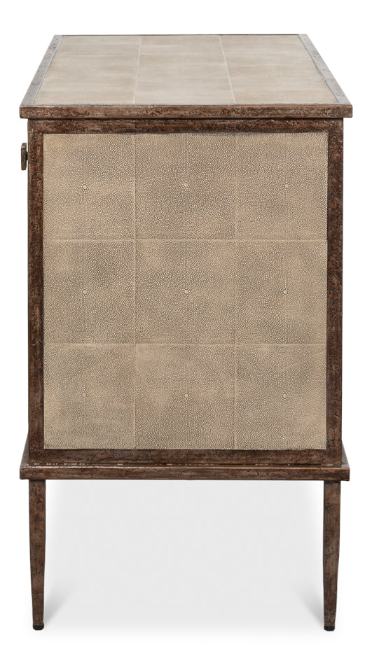 Roland Sideboard,Shagreen,Charcoal Grey by Sarreid Ltd - view 9