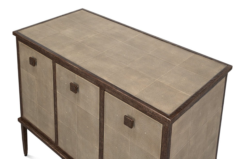 Roland Sideboard,Shagreen,Charcoal Grey by Sarreid Ltd - view 4