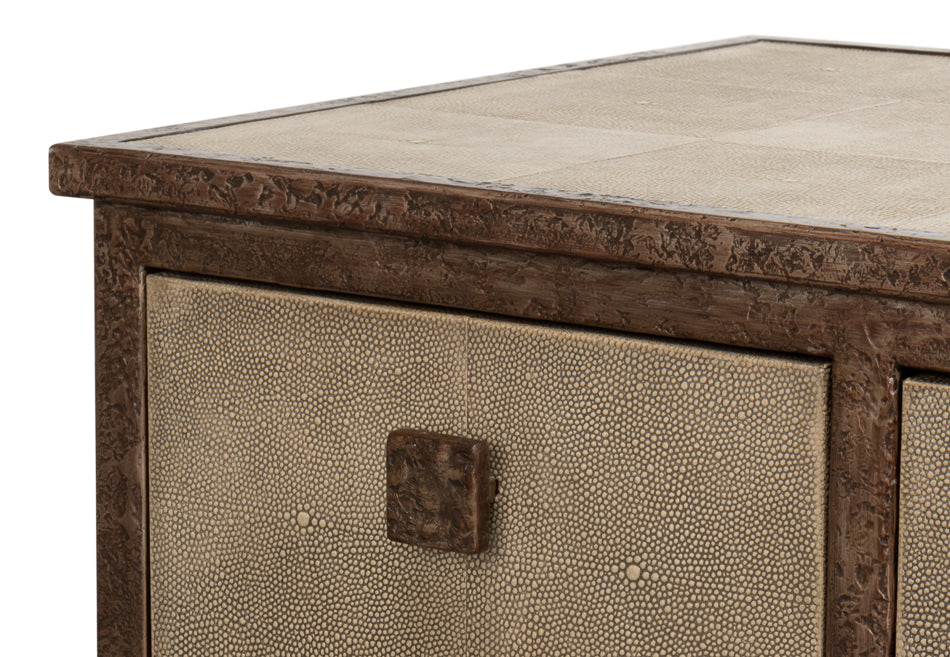 Roland Sideboard,Shagreen,Charcoal Grey by Sarreid Ltd - view 6