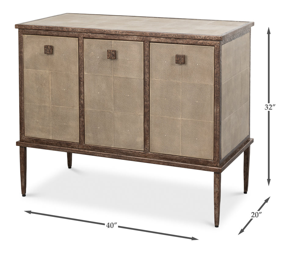 Roland Sideboard,Shagreen,Charcoal Grey by Sarreid Ltd - view 7