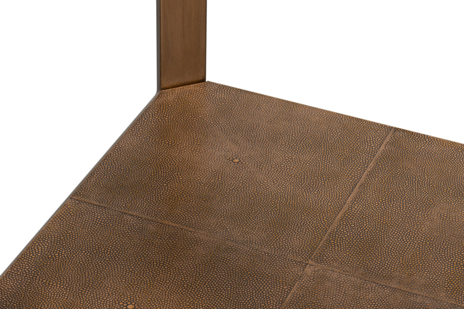 Gilbert Shagreen Side Table, Tawny Brown by Sarreid Ltd - view 12