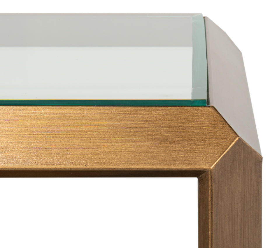 Gilbert Shagreen Side Table, Tawny Brown by Sarreid Ltd - view 4
