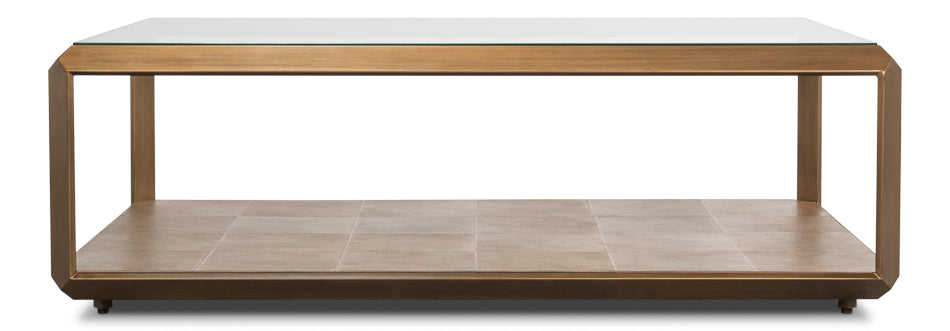 Gilbert Shagreen Cocktail Tbl,Tawnybrown by Sarreid Ltd - view 8