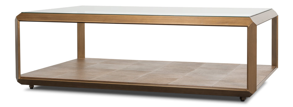 Gilbert Shagreen Cocktail Tbl,Tawnybrown by Sarreid Ltd - view 9