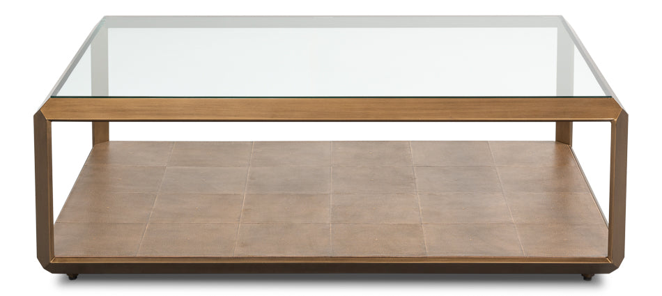 Gilbert Shagreen Cocktail Tbl,Tawnybrown by Sarreid Ltd - view 2