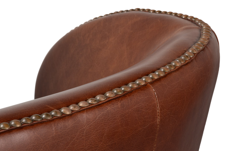 Smithfield Wing Chair, Newark Brown by Sarreid Ltd - view 8