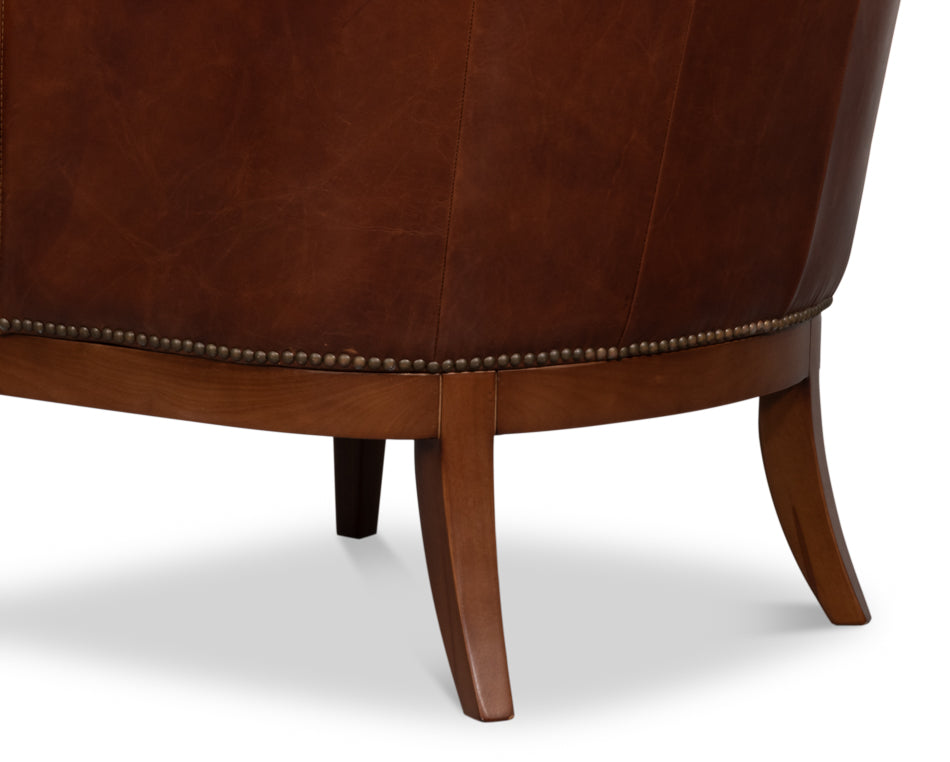 Smithfield Wing Chair, Newark Brown by Sarreid Ltd - view 12