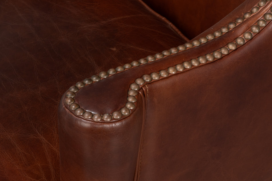 Smithfield Wing Chair, Newark Brown by Sarreid Ltd - view 6