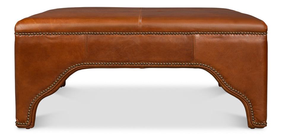 Streetman Cocktail Ottoman, Havana Brown by Sarreid Ltd - view 8