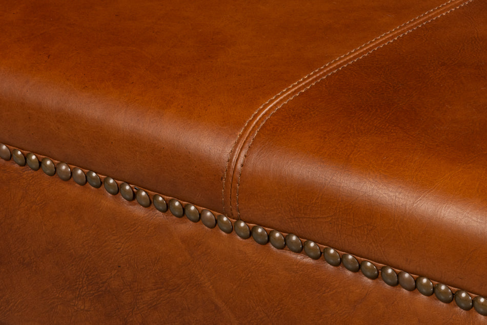 Streetman Cocktail Ottoman, Havana Brown by Sarreid Ltd - view 9