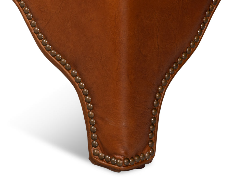 Streetman Cocktail Ottoman, Havana Brown by Sarreid Ltd - view 11