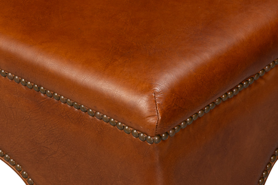 Streetman Cocktail Ottoman, Havana Brown by Sarreid Ltd - view 12