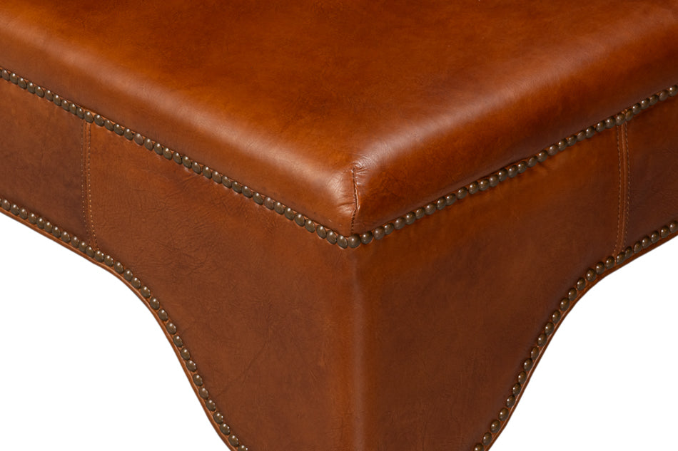 Streetman Cocktail Ottoman, Havana Brown by Sarreid Ltd - view 5