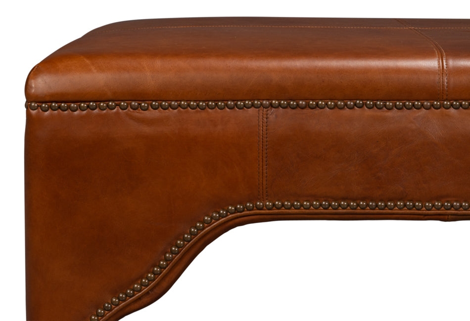 Streetman Cocktail Ottoman, Havana Brown by Sarreid Ltd - view 6