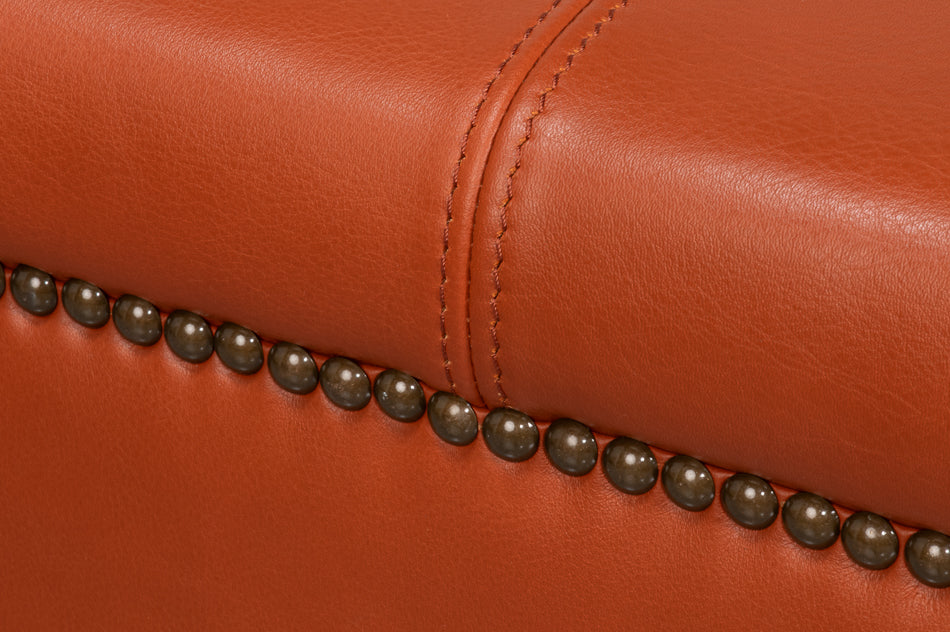 Streetman Cocktail Ottoman, Hermes Brown by Sarreid Ltd - view 10