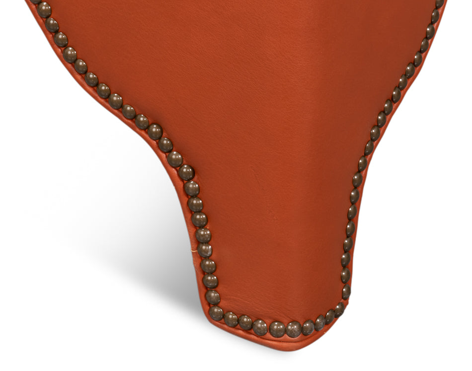 Streetman Cocktail Ottoman, Hermes Brown by Sarreid Ltd - view 6