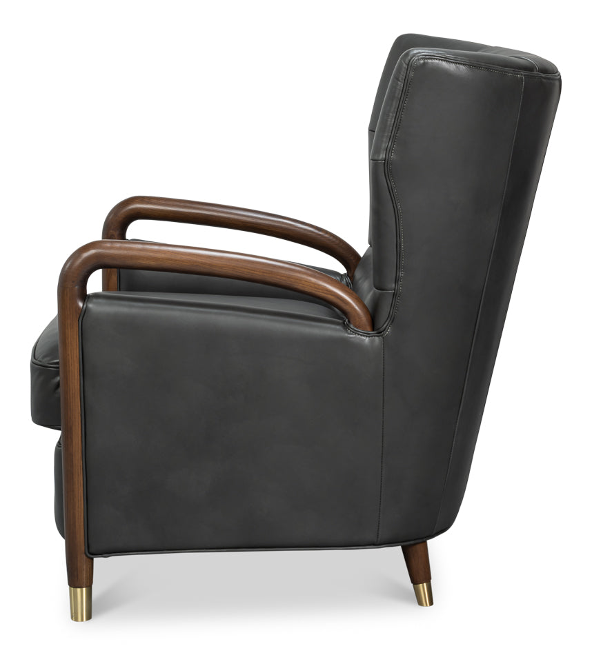 Alastair Chair, Portland Gray by Sarreid Ltd - view 3