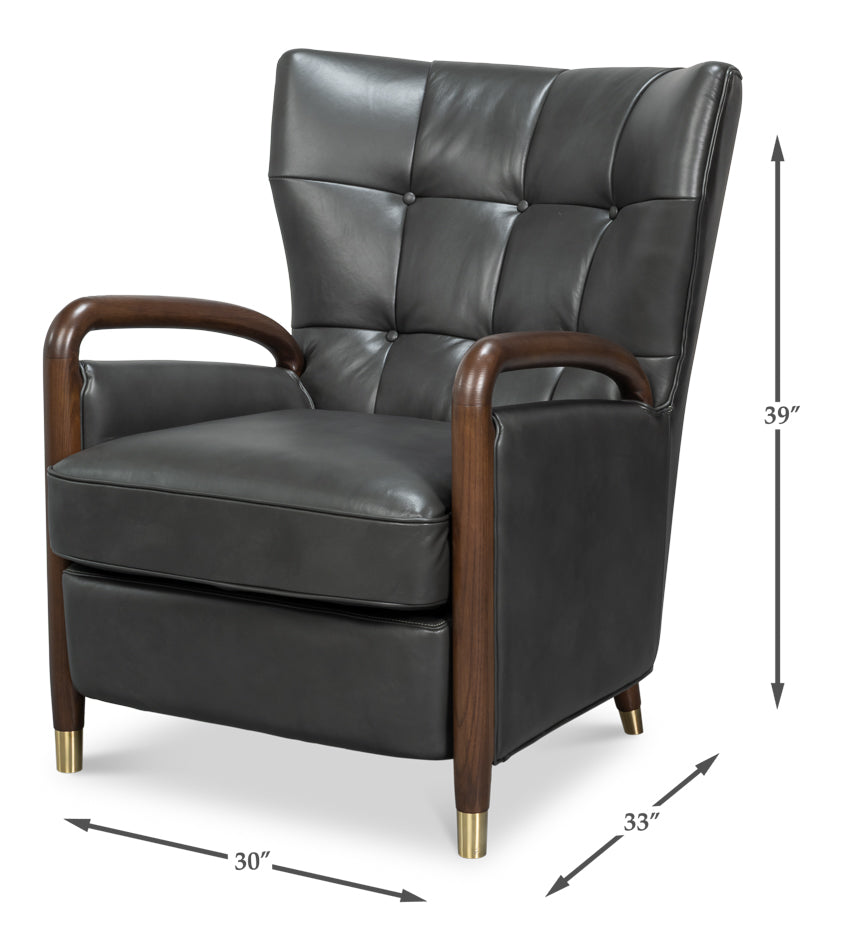 Alastair Chair, Portland Gray by Sarreid Ltd - view 7