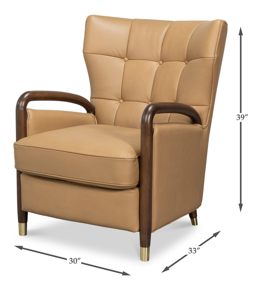 Alastair Chair, Westbury Brown by Sarreid Ltd - view 7