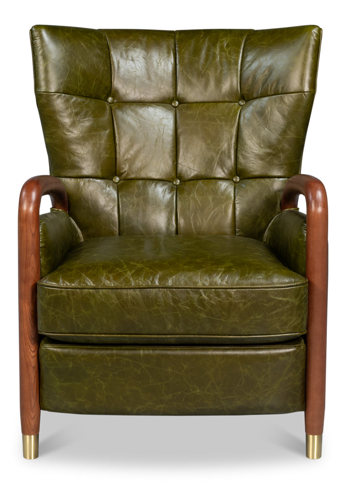 Alastair Chair, Britain Green by Sarreid Ltd - view 2