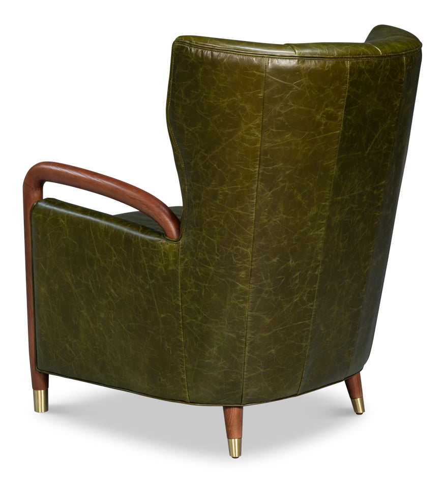 Alastair Chair, Britain Green by Sarreid Ltd - view 5