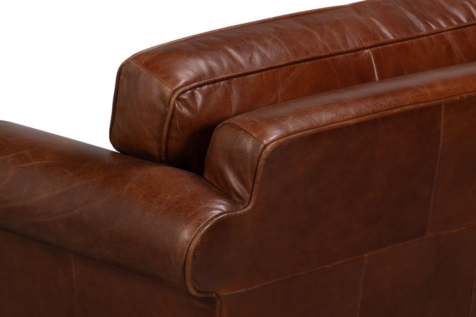 Leather Chair, Newark Brown by Sarreid Ltd - view 8