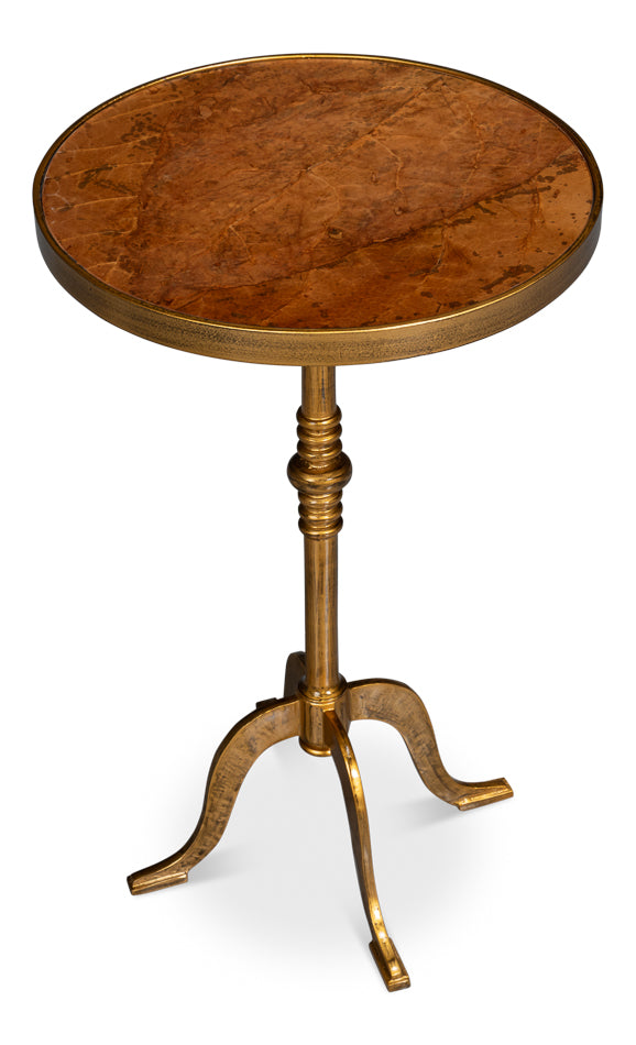 Carolina Leaf Table, Gold by Sarreid Ltd - view 4