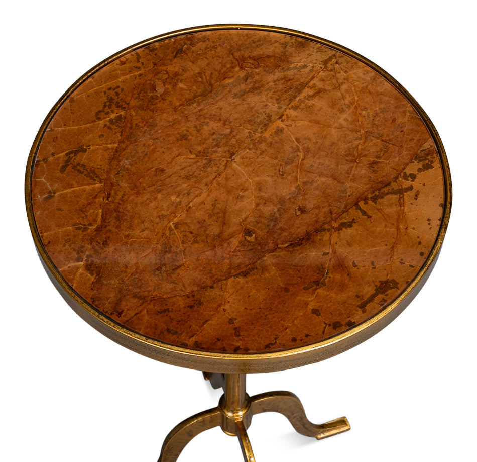 Carolina Leaf Table, Gold by Sarreid Ltd - view 5