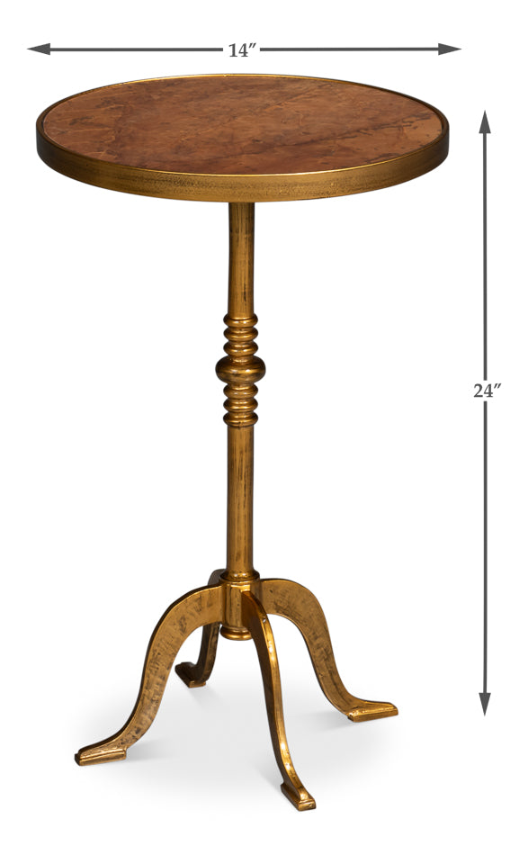 Carolina Leaf Table, Gold by Sarreid Ltd - view 7