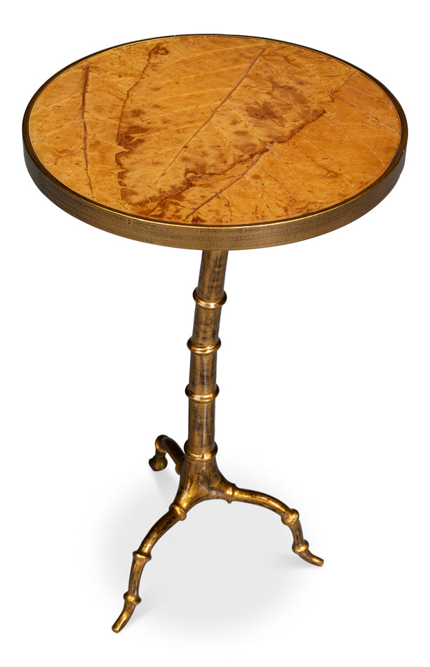 Brightleaf Table Gold Finish by Sarreid Ltd - view 4