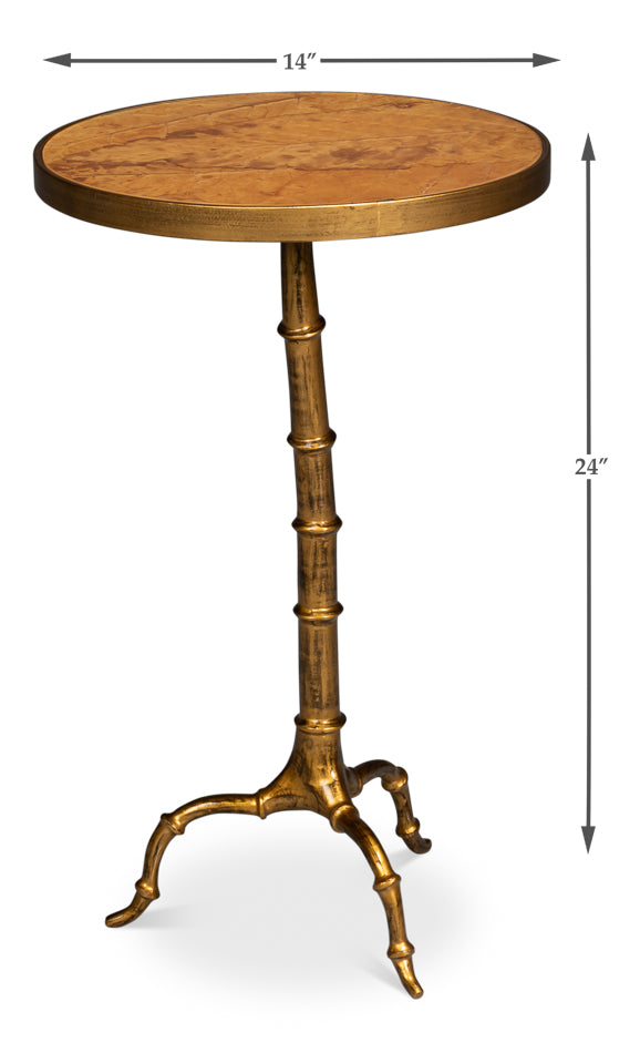 Brightleaf Table Gold Finish by Sarreid Ltd - view 7