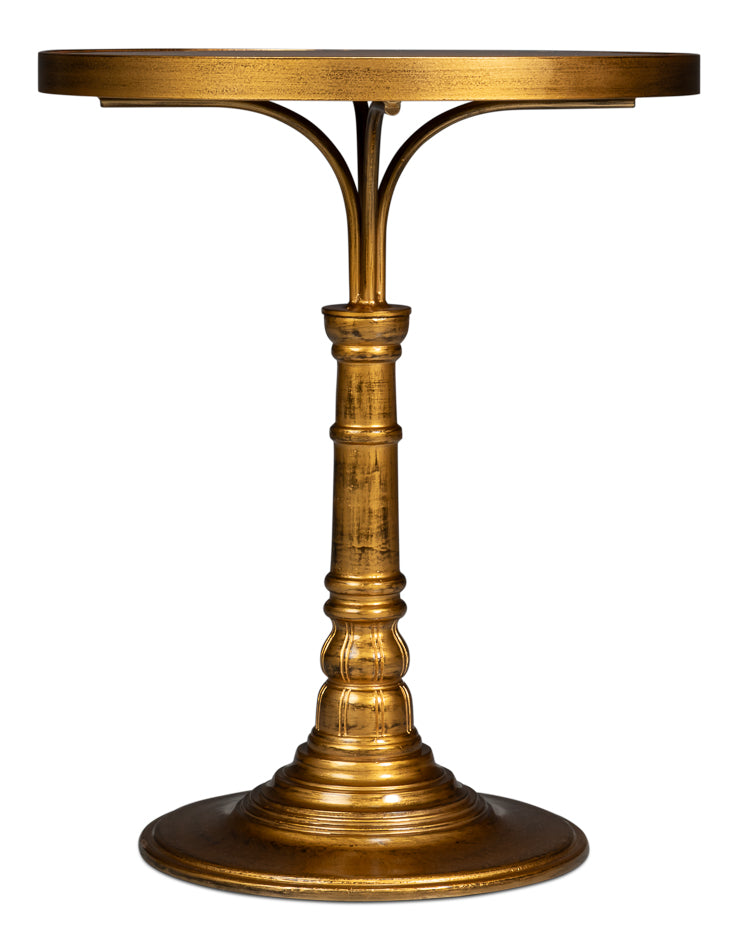 Banner House Table Gold Finish by Sarreid Ltd - view 8