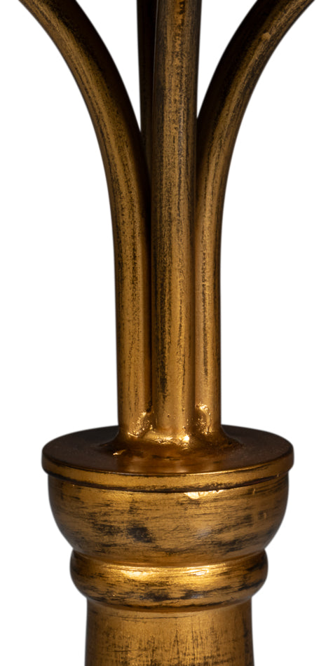Banner House Table Gold Finish by Sarreid Ltd - view 9