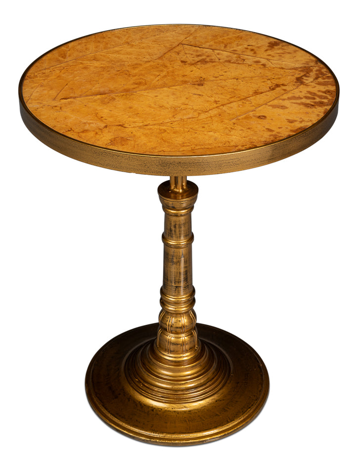 Banner House Table Gold Finish by Sarreid Ltd - view 2
