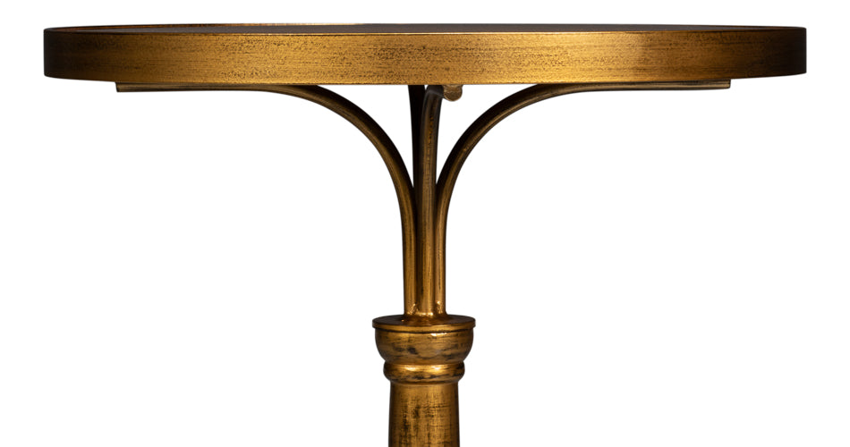 Banner House Table Gold Finish by Sarreid Ltd - view 5